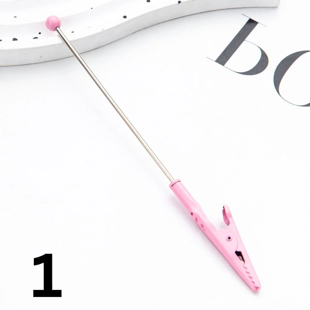 Beadable Alligator Clips Random Mix and Silver Color 138mm - Image 4