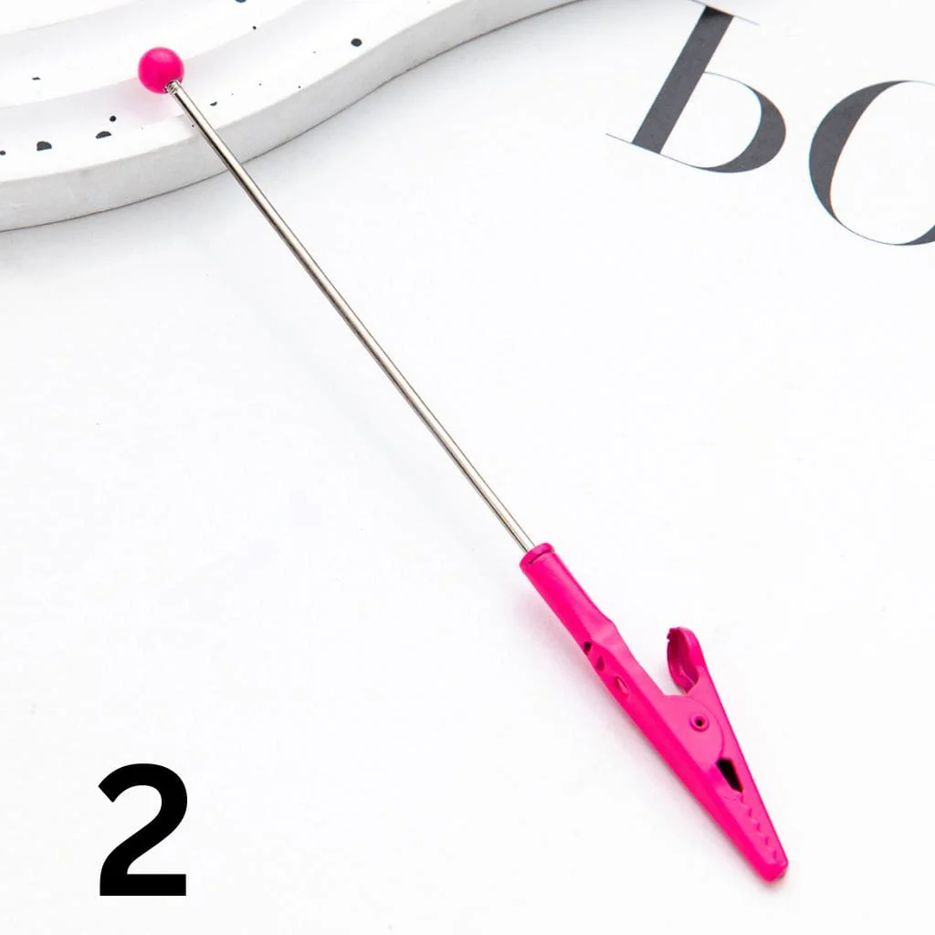 Beadable Alligator Clips Random Mix and Silver Color 138mm - Image 5