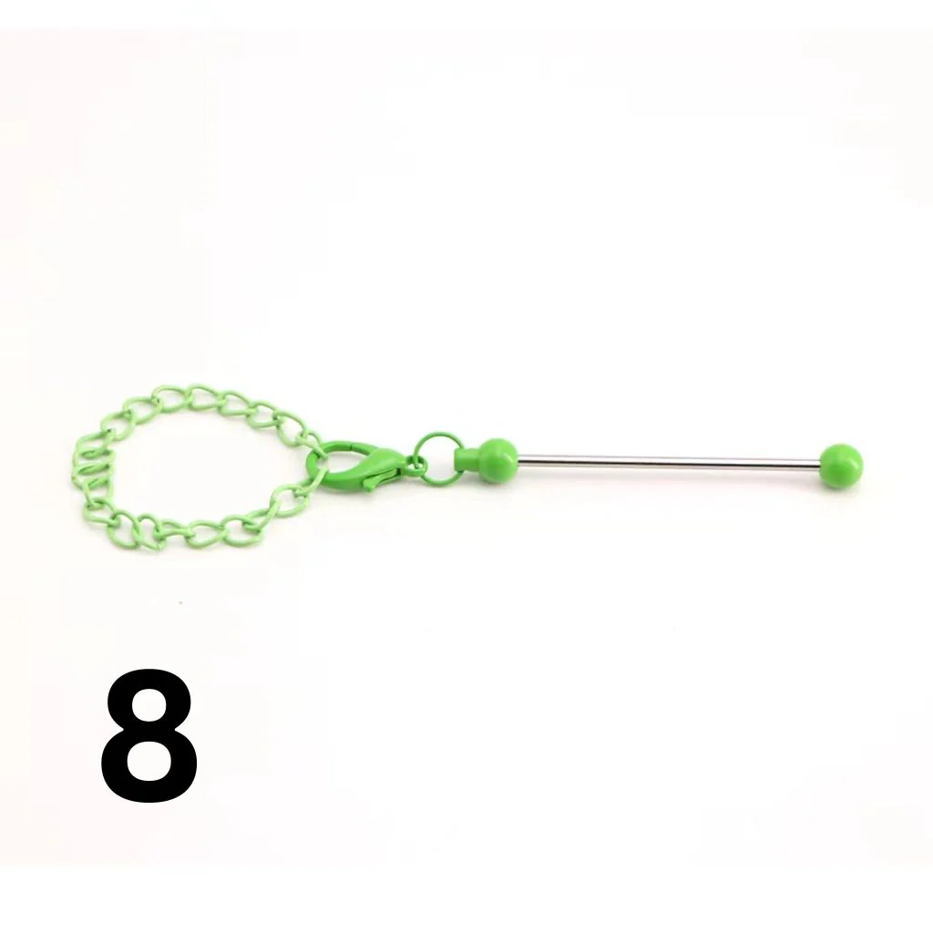 Beadable Bars with Chain and Lobster Clasp in Solid Colors, Pendant Holders for Cups and Tumblers, Metal, 178mm - Image 11