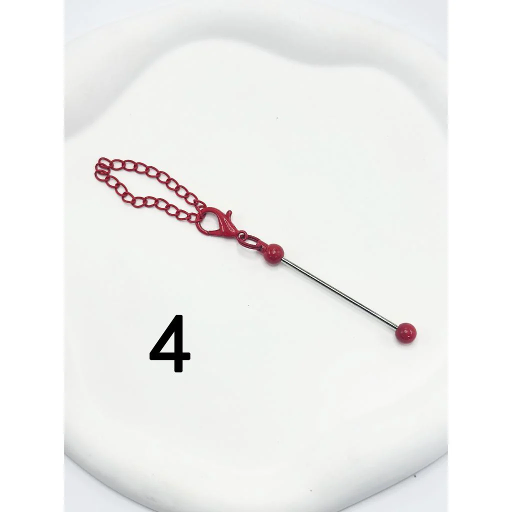 Beadable Bars with Chain and Lobster Clasp in Solid Colors, Pendant Holders for Cups and Tumblers, Metal, 178mm - Image 7