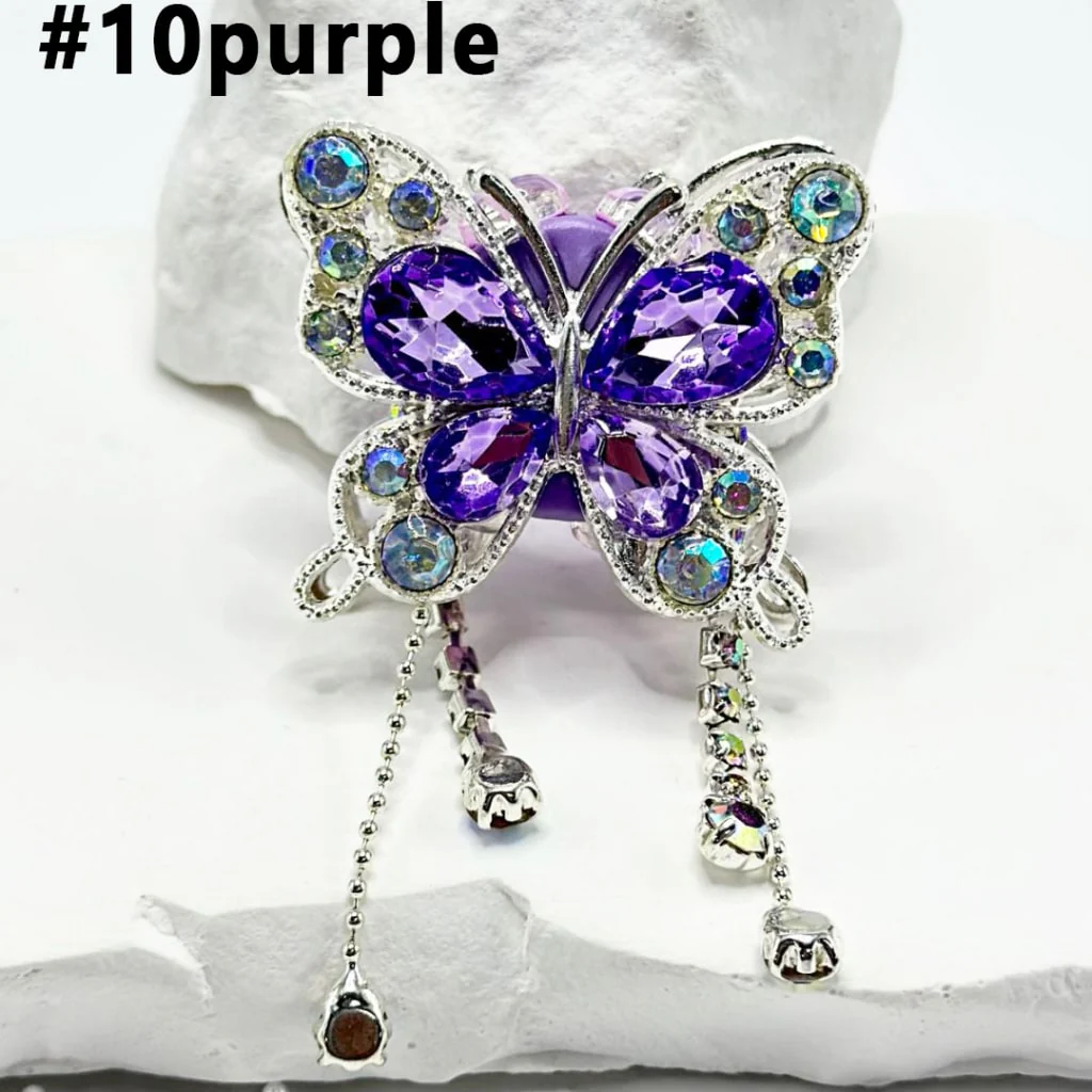 Bling Bling Butterfly Fancy Alloy Clay Beads with Rhinestones and Pendants Chains, 34MM by 40MM - Image 11