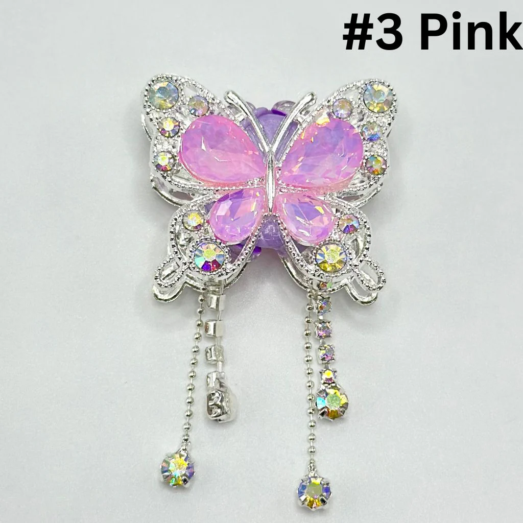 Bling Bling Butterfly Fancy Alloy Clay Beads with Rhinestones and Pendants Chains, 34MM by 40MM - Image 4