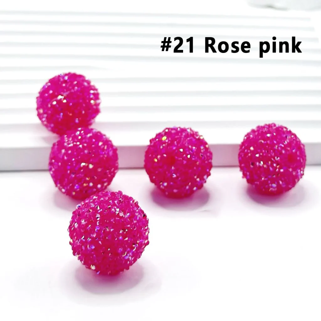 28 Single Colors and 7 Color Series Mix Round Sugar Beads, 20MM - Image 21