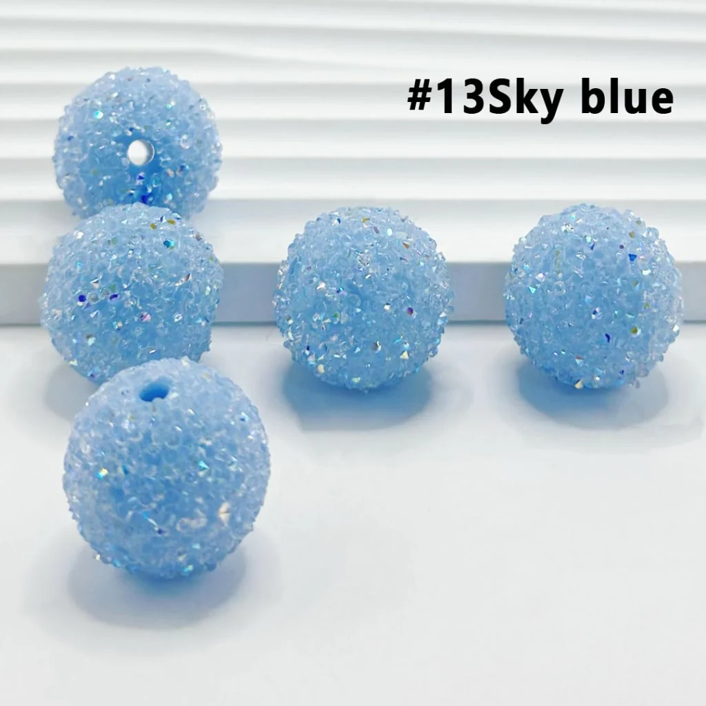 28 Single Colors and 7 Color Series Mix Round Sugar Beads, 20MM - Image 31