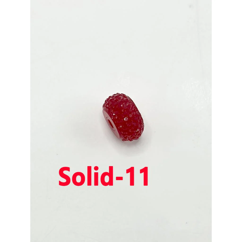 Colorful Wheel Acrylic Beads with Sugar Spacer Texture on Side, 12mm - Image 10