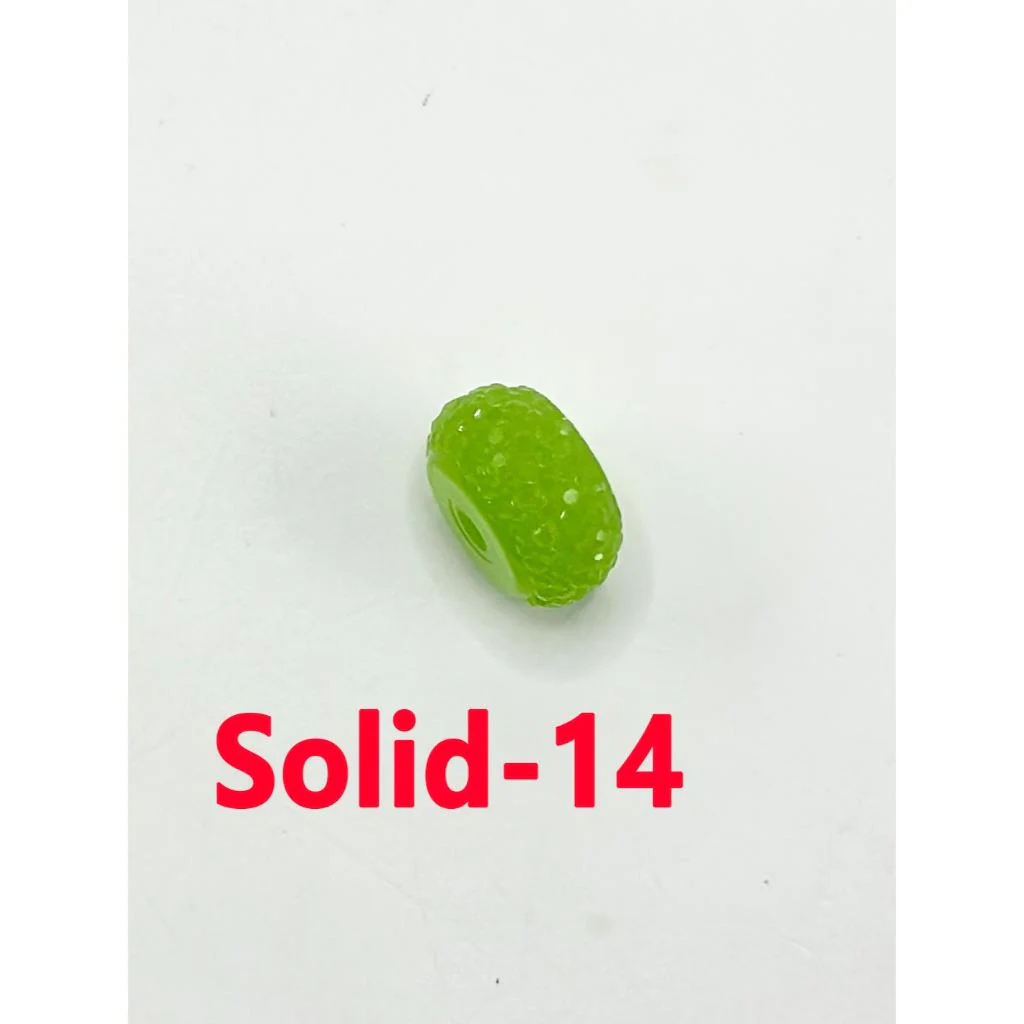 Colorful Wheel Acrylic Beads with Sugar Spacer Texture on Side, 12mm - Image 11