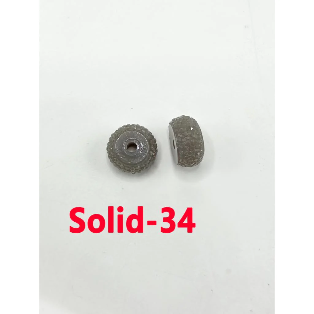 Colorful Wheel Acrylic Beads with Sugar Spacer Texture on Side, 12mm - Image 23