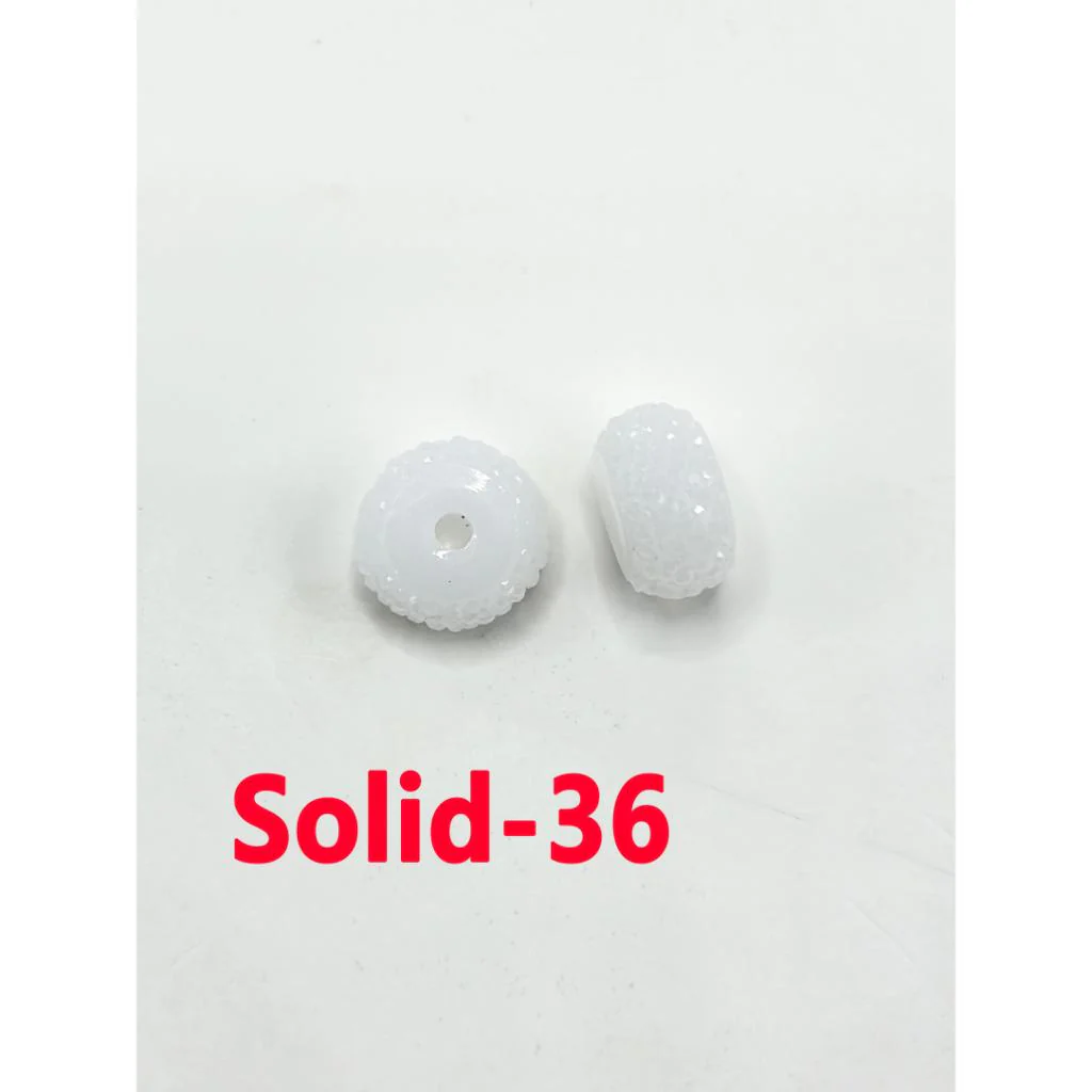 Colorful Wheel Acrylic Beads with Sugar Spacer Texture on Side, 12mm - Image 25