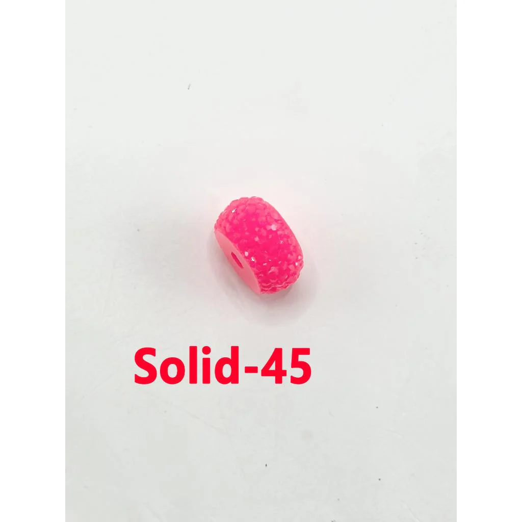 Colorful Wheel Acrylic Beads with Sugar Spacer Texture on Side, 12mm - Image 28