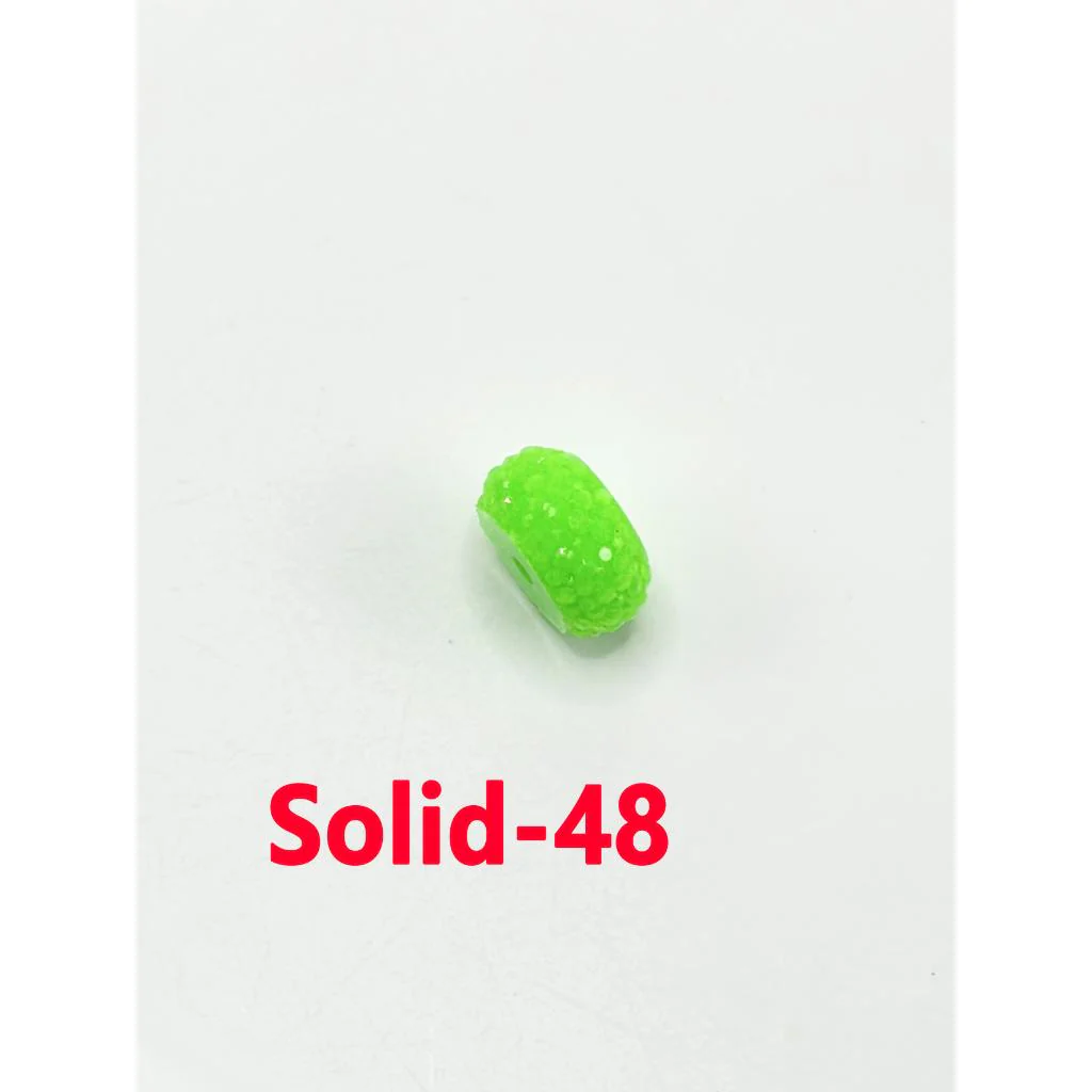 Colorful Wheel Acrylic Beads with Sugar Spacer Texture on Side, 12mm - Image 31