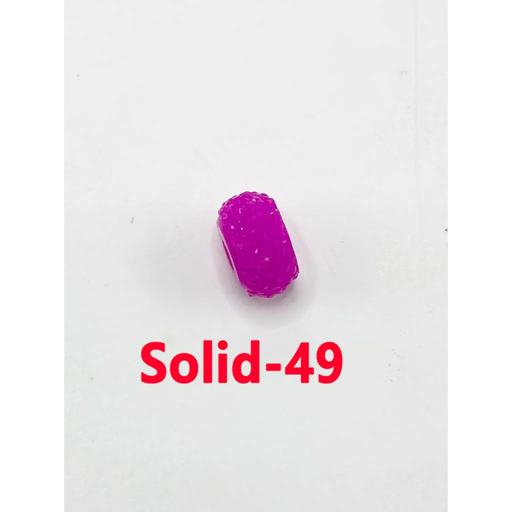 Colorful Wheel Acrylic Beads with Sugar Spacer Texture on Side, 12mm - Image 33