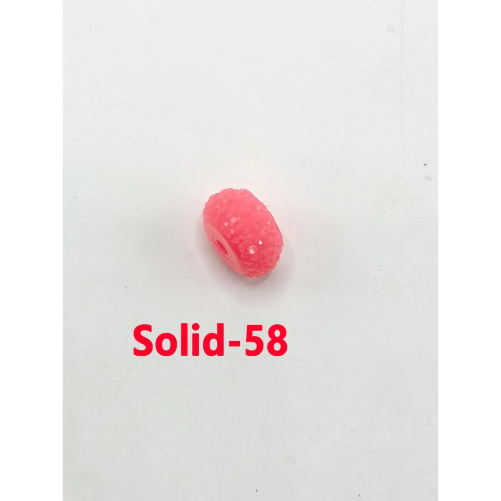 Colorful Wheel Acrylic Beads with Sugar Spacer Texture on Side, 12mm - Image 37