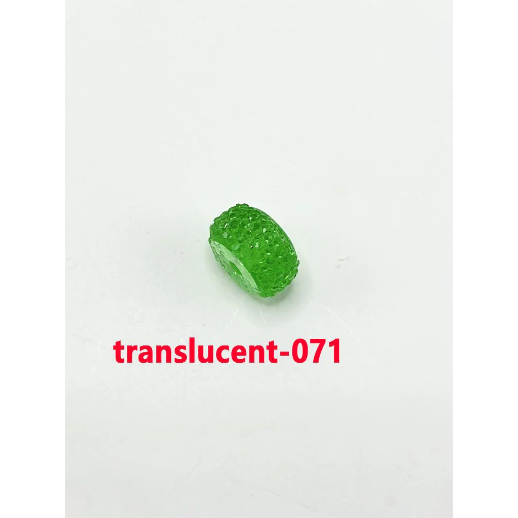 Colorful Wheel Acrylic Beads with Sugar Spacer Texture on Side, 12mm - Image 54