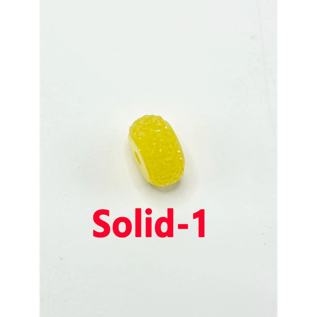 Colorful Wheel Acrylic Beads with Sugar Spacer Texture on Side, 12mm - Image 7