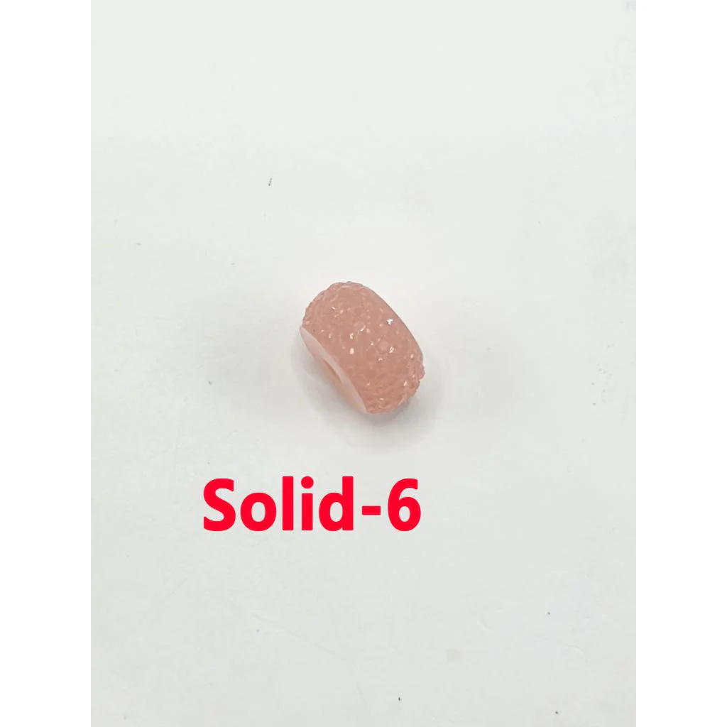 Colorful Wheel Acrylic Beads with Sugar Spacer Texture on Side, 12mm - Image 8