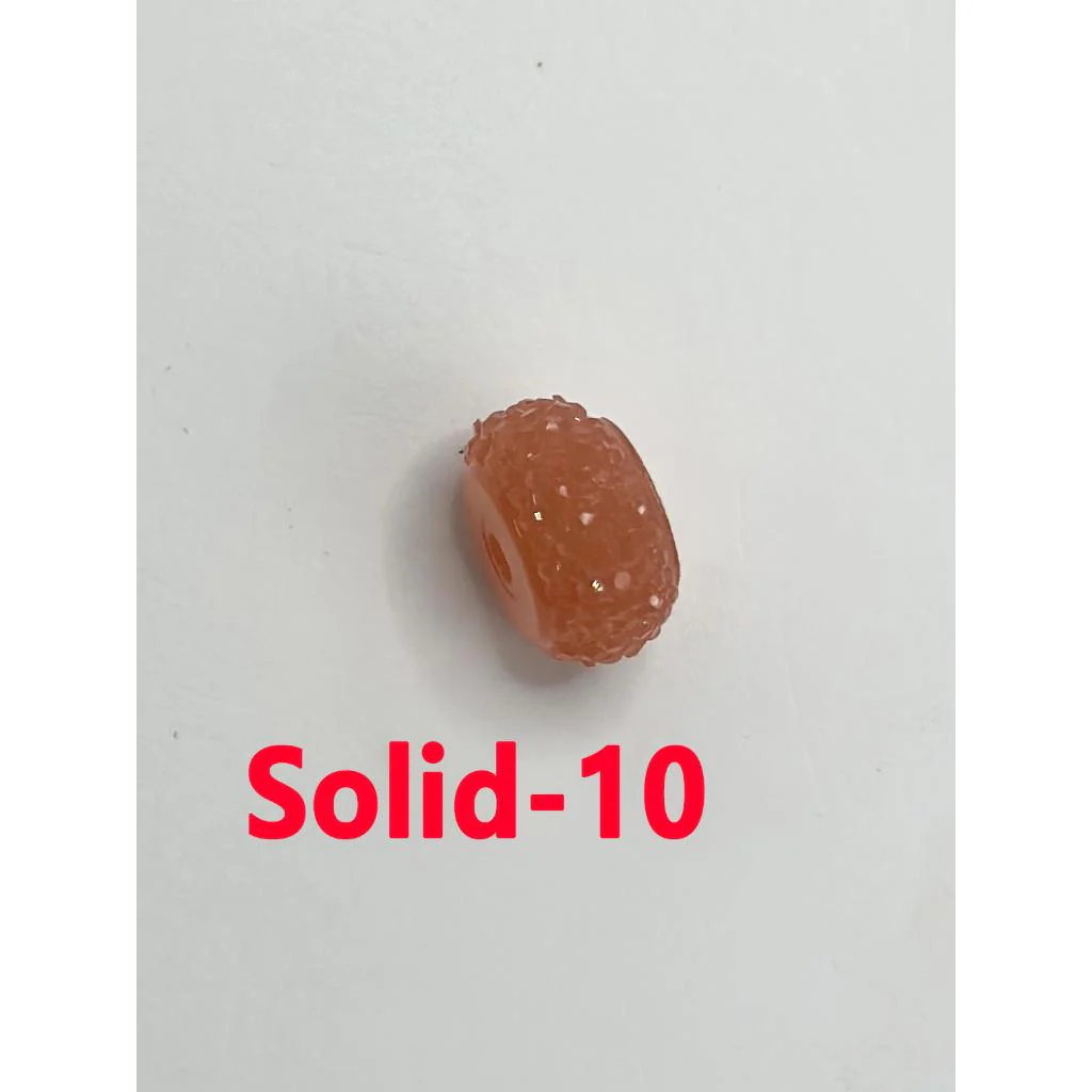 Colorful Wheel Acrylic Beads with Sugar Spacer Texture on Side, 12mm - Image 9