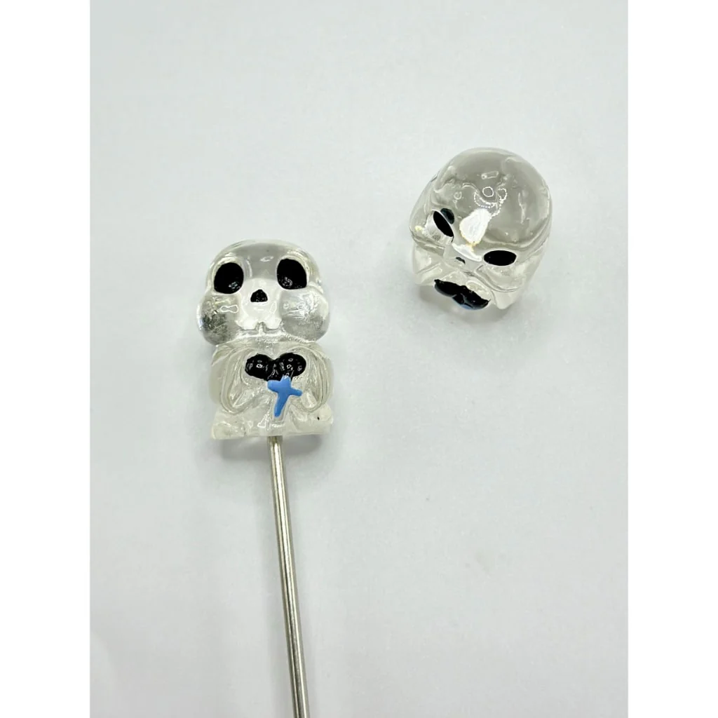 Cute Halloween Crystal Ball Clear Spooky Pen Toppers Beads, Around 10-13MM - Image 6