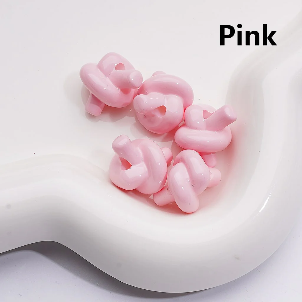Cute Knot Tie Acrylic Beads in Solid Color, Around 15*17MM, (Single Color is available for 200pcs(Whole bag)) - Image 11