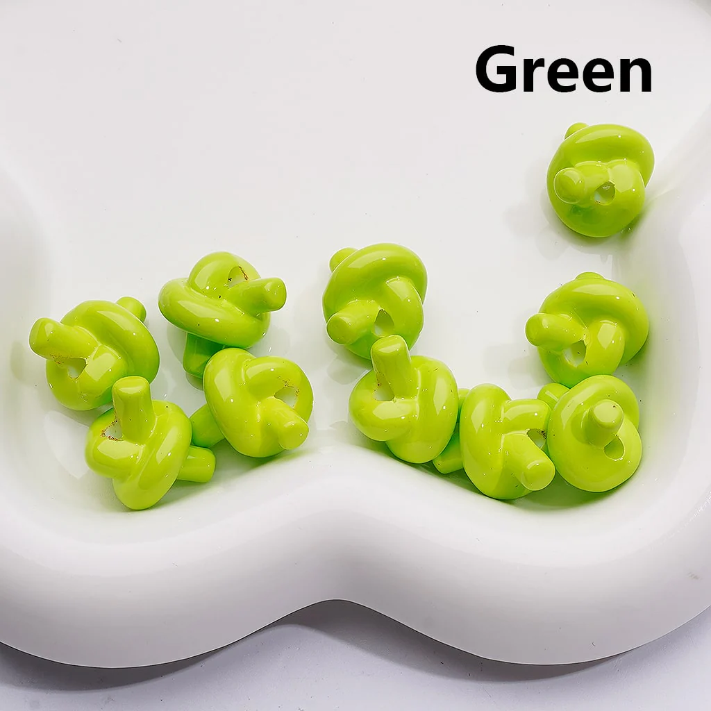 Cute Knot Tie Acrylic Beads in Solid Color, Around 15*17MM, (Single Color is available for 200pcs(Whole bag)) - Image 12