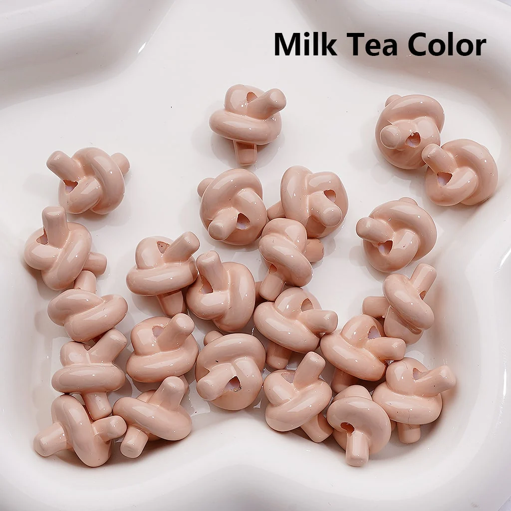 Cute Knot Tie Acrylic Beads in Solid Color, Around 15*17MM, (Single Color is available for 200pcs(Whole bag)) - Image 13
