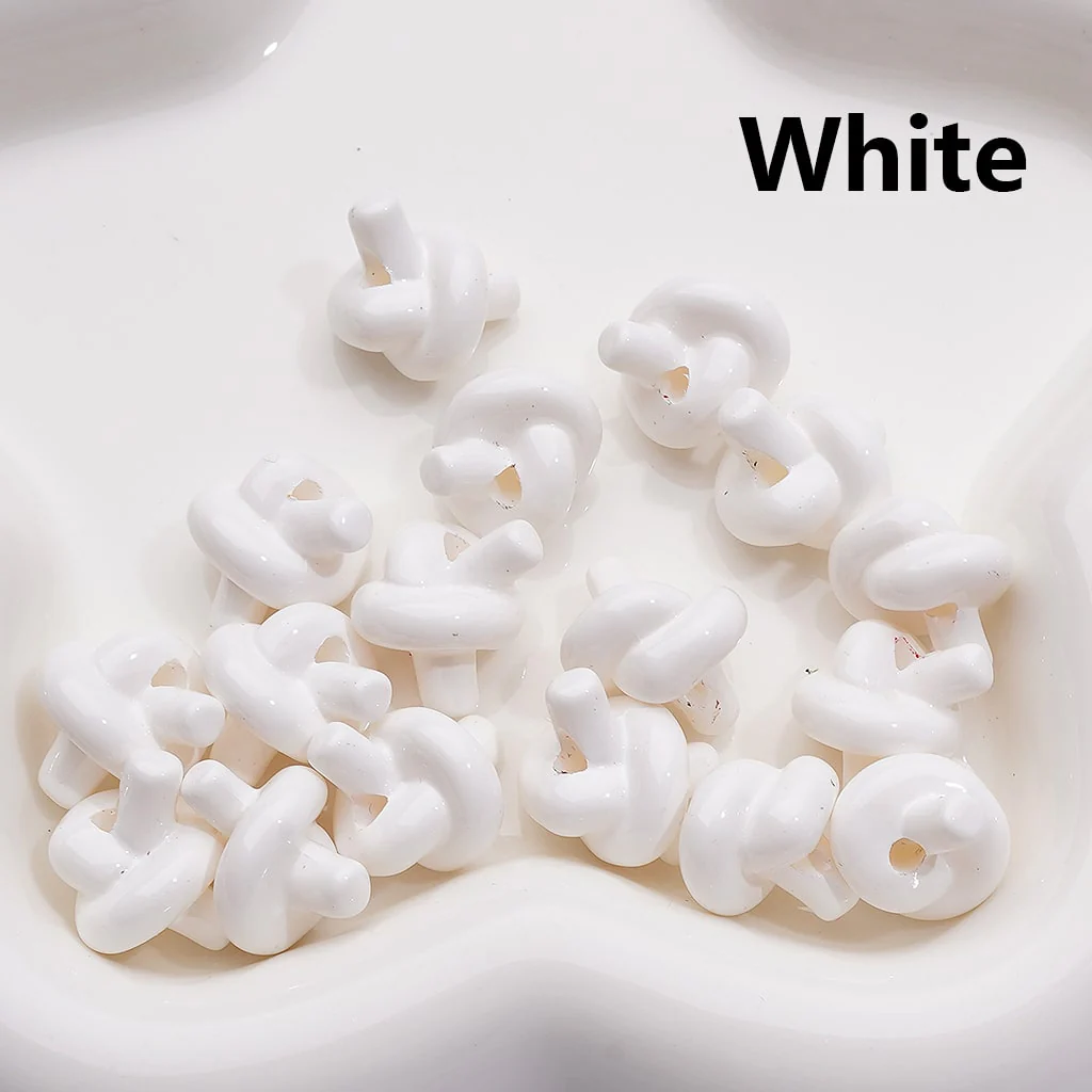 Cute Knot Tie Acrylic Beads in Solid Color, Around 15*17MM, (Single Color is available for 200pcs(Whole bag)) - Image 6