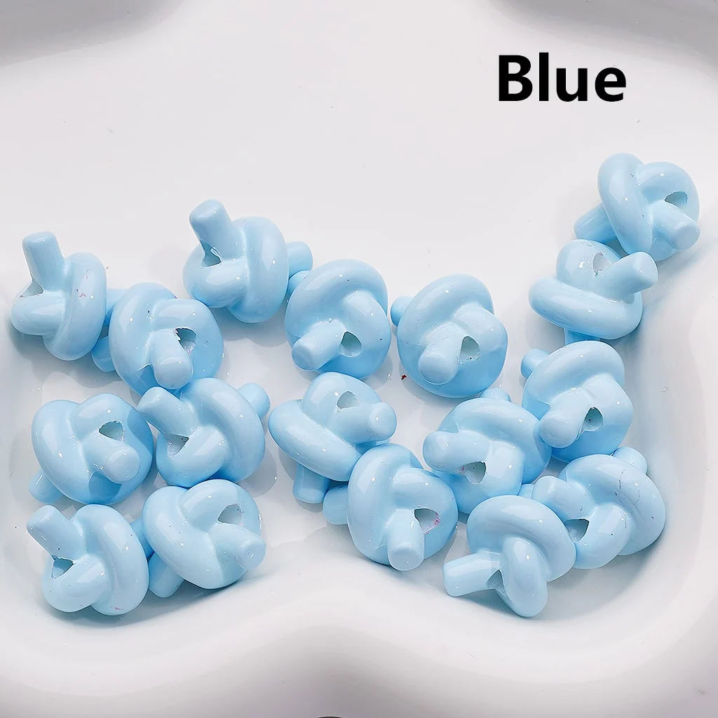 Cute Knot Tie Acrylic Beads in Solid Color, Around 15*17MM, (Single Color is available for 200pcs(Whole bag)) - Image 9