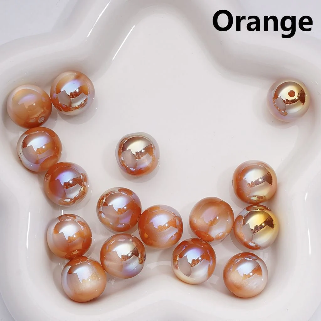 Dark Color Series Cat Eye Style Shiny Glossy Round Acrylic Beads, 16MM (Single Color is available for 200pcs(Whole bag)) - Image 3