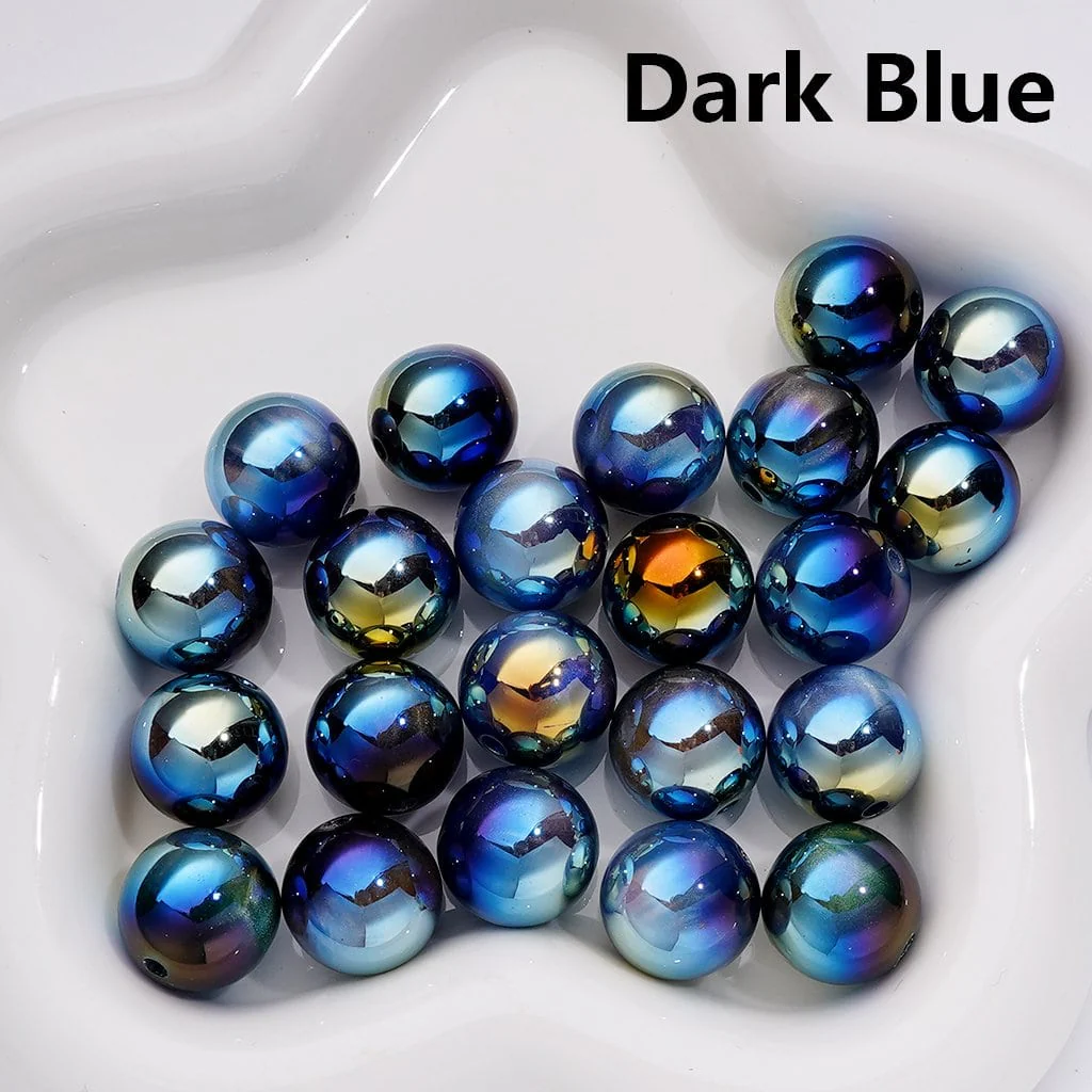Dark Color Series Cat Eye Style Shiny Glossy Round Acrylic Beads, 16MM (Single Color is available for 200pcs(Whole bag)) - Image 5