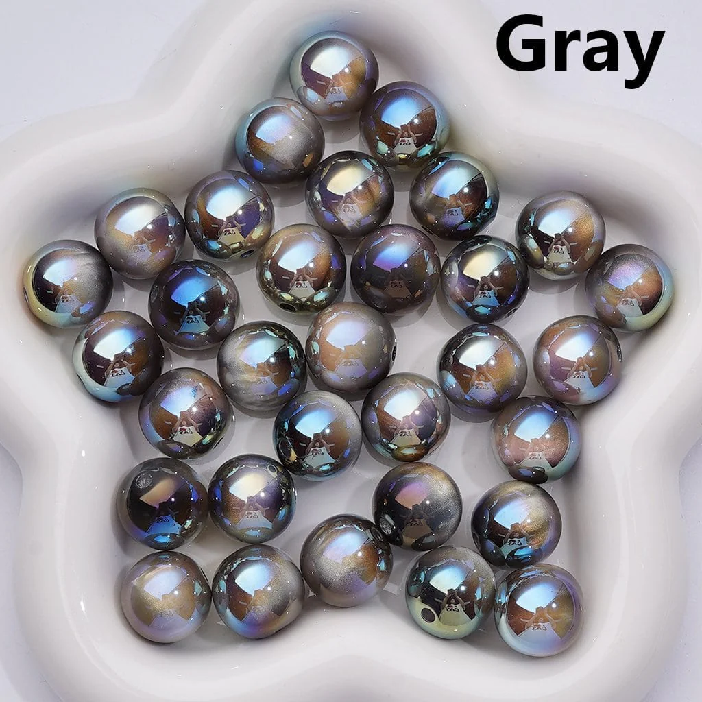 Dark Color Series Cat Eye Style Shiny Glossy Round Acrylic Beads, 16MM (Single Color is available for 200pcs(Whole bag)) - Image 6