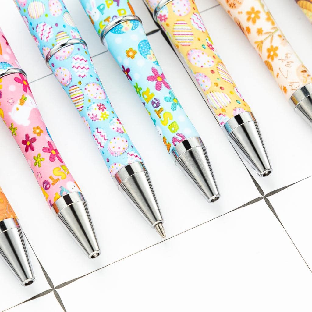 Easter Pens, Easter Bunnies and Easter Eggs Printed Beadable Pens - Image 3