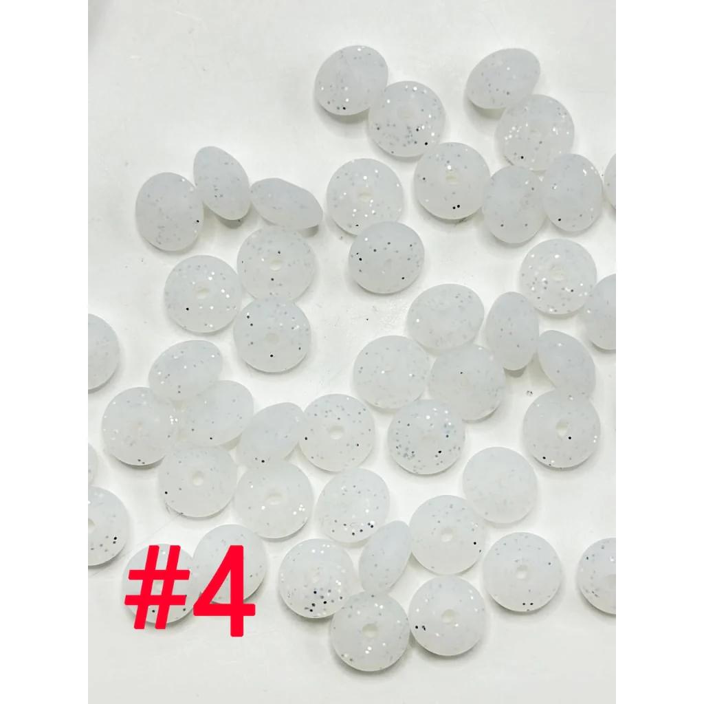 Glittery Silicone Lentil Beads Spacers Saucers, 12MM - Image 6