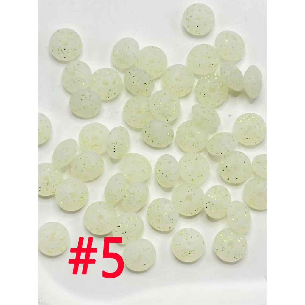 Glittery Silicone Lentil Beads Spacers Saucers, 12MM - Image 7