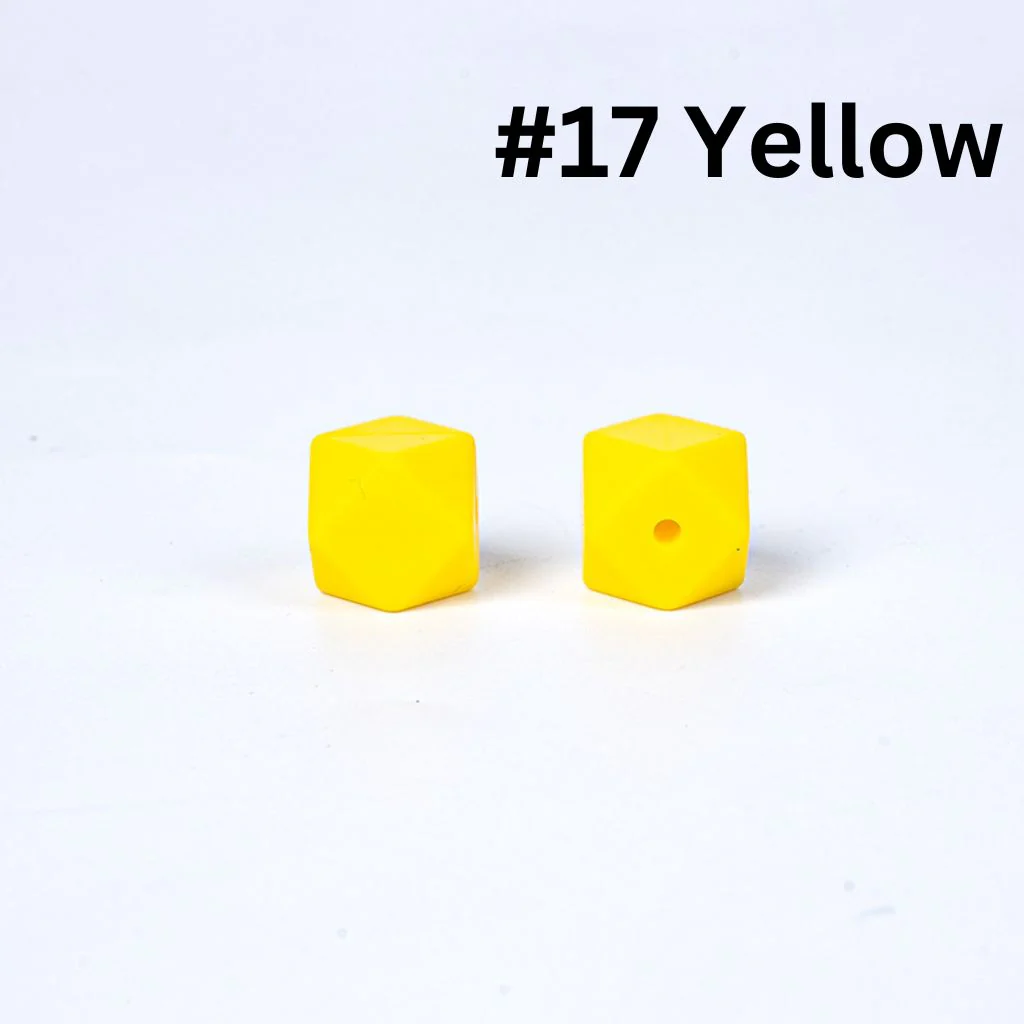 Hexagon Silicone Beads in Solid Colors, Size 14mm, Hexagon Shape - Image 10