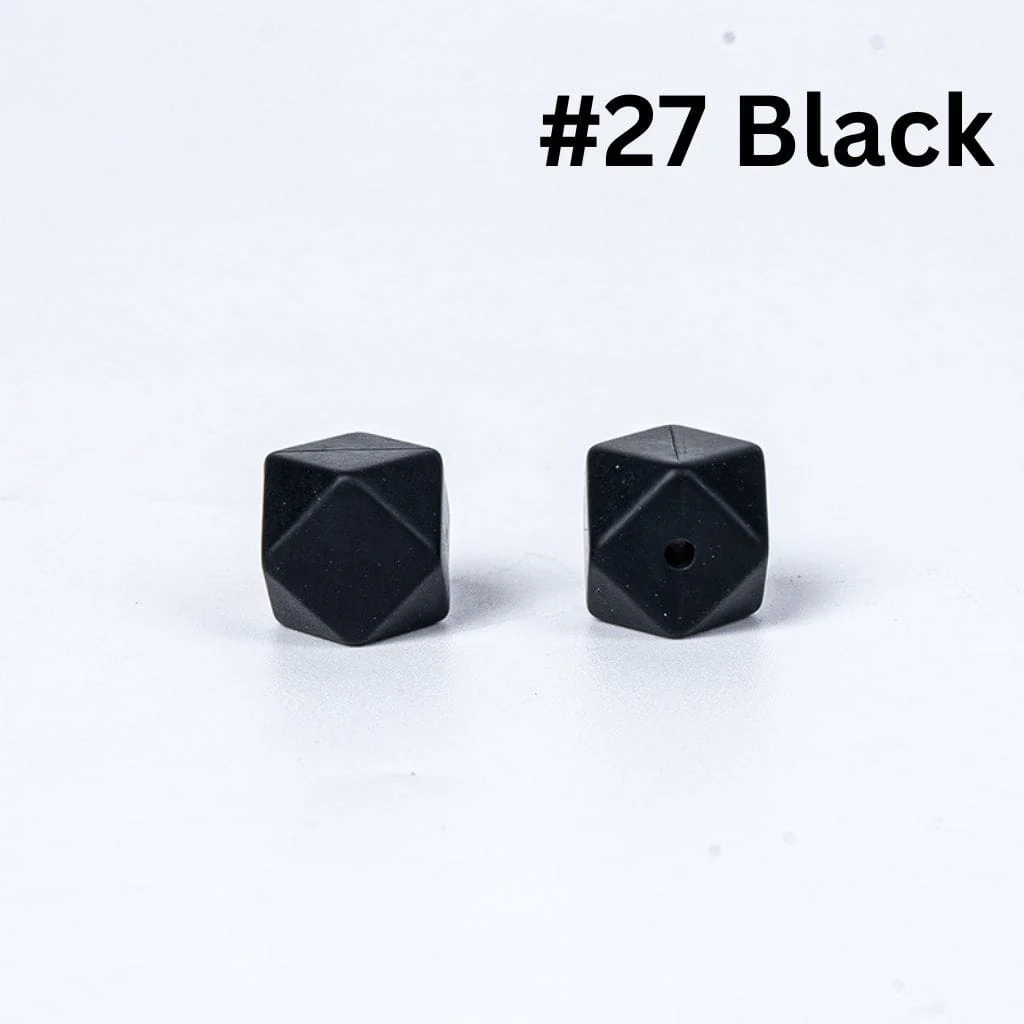 Hexagon Silicone Beads in Solid Colors, Size 14mm, Hexagon Shape - Image 13