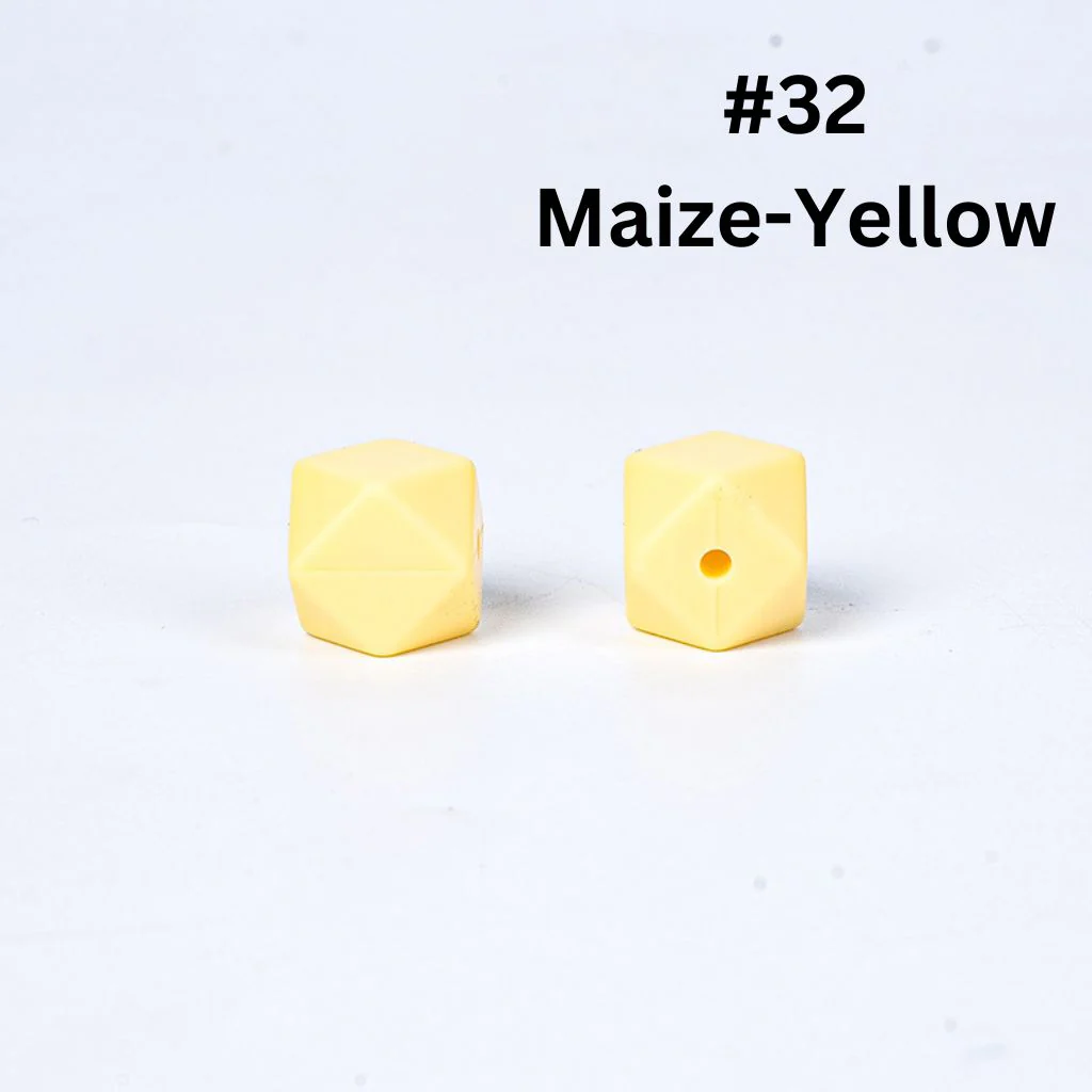 Hexagon Silicone Beads in Solid Colors, Size 14mm, Hexagon Shape - Image 15