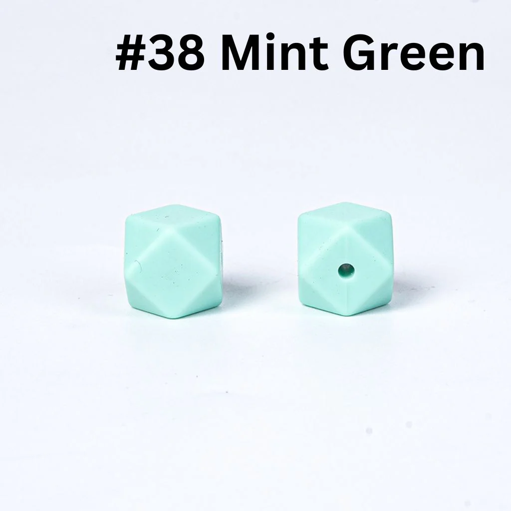 Hexagon Silicone Beads in Solid Colors, Size 14mm, Hexagon Shape - Image 16