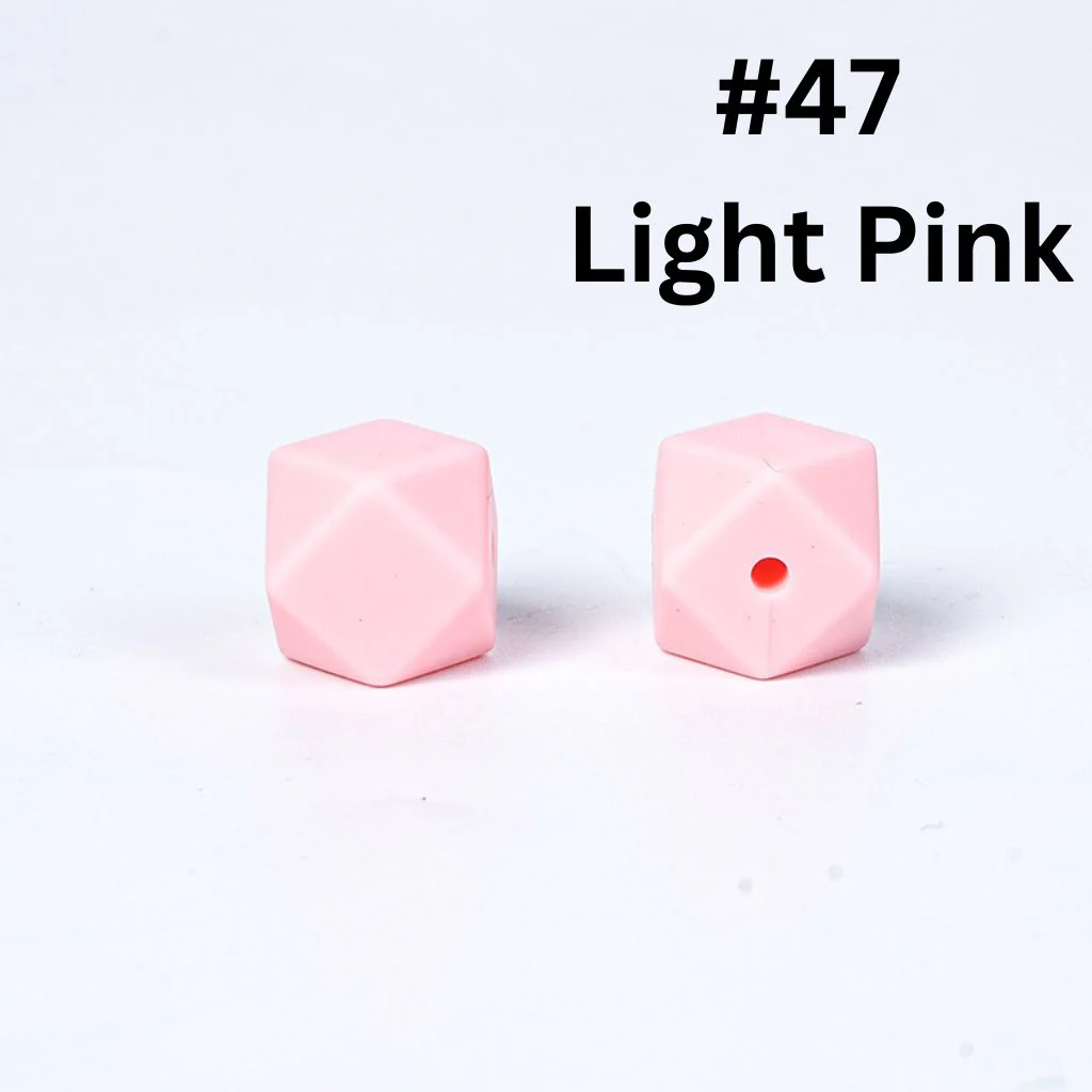 Hexagon Silicone Beads in Solid Colors, Size 14mm, Hexagon Shape - Image 17