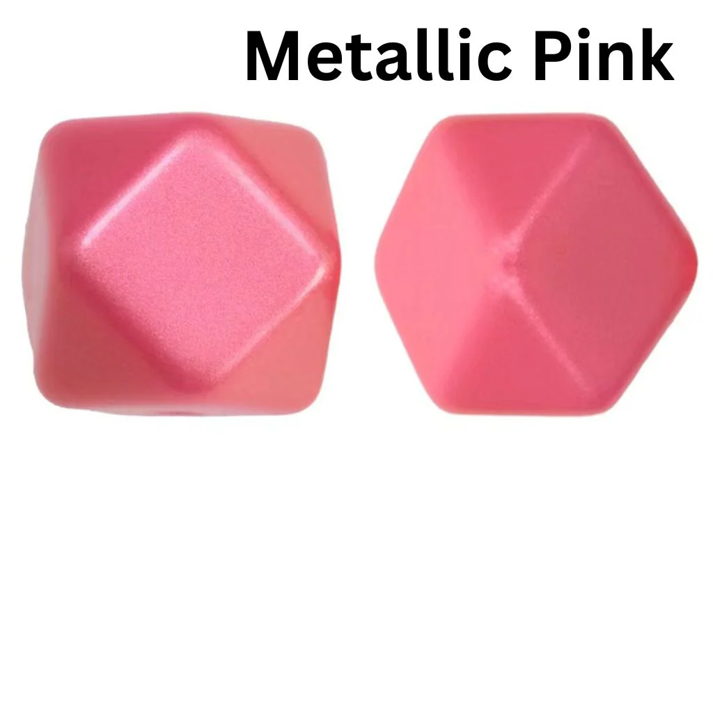 Hexagon Silicone Beads in Solid Colors, Size 14mm, Hexagon Shape - Image 20