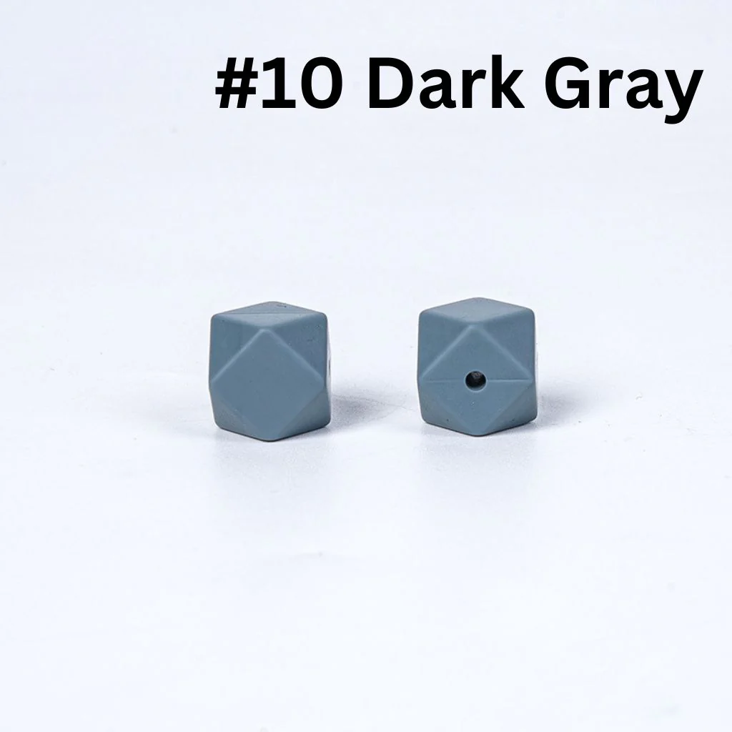 Hexagon Silicone Beads in Solid Colors, Size 14mm, Hexagon Shape - Image 6