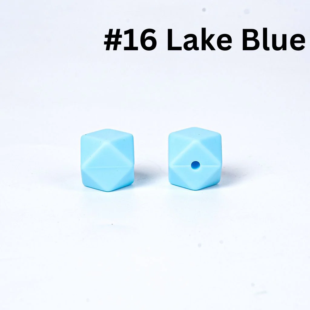 Hexagon Silicone Beads in Solid Colors, Size 14mm, Hexagon Shape - Image 7