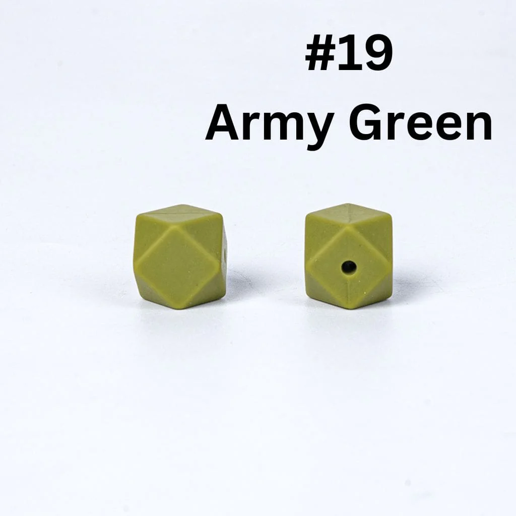 Hexagon Silicone Beads in Solid Colors, Size 14mm, Hexagon Shape - Image 8