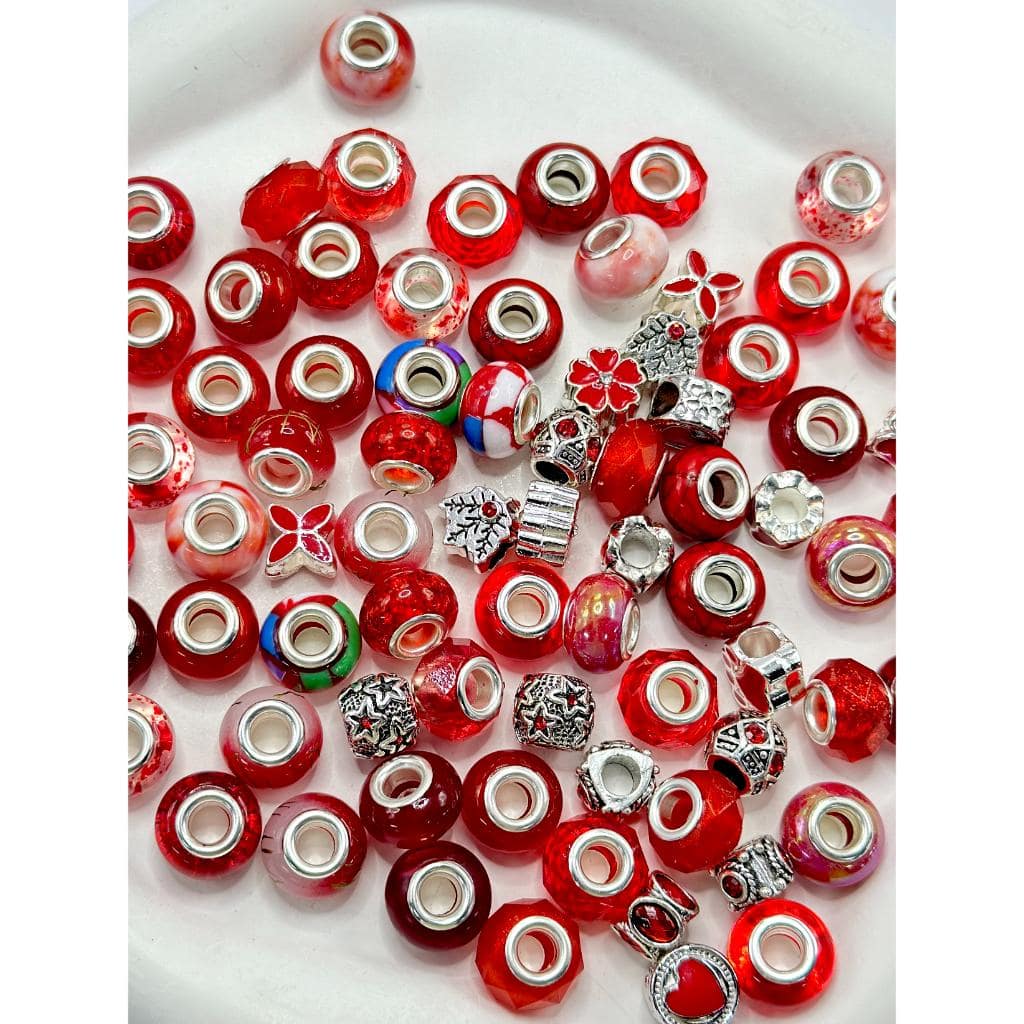 Inspired Wheel Beads in Turquoise  Blue Red Pink Purple Green 80Pcs - Image 5