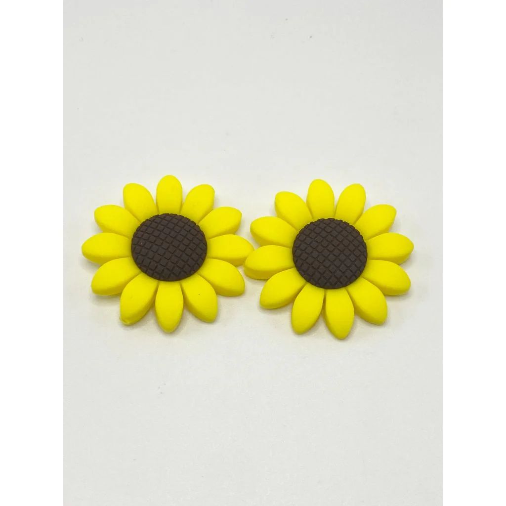 Large Size Flowers Silicone Focal Beads, 40MM - Image 3