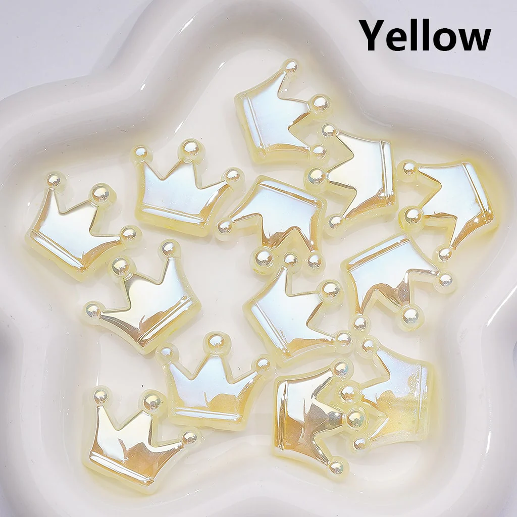 Luminous UV Coating Glitter Shiny Crown Acrylic Beads, 22*28MM (Single Color is available for 200pcs(Whole bag)) - Image 3