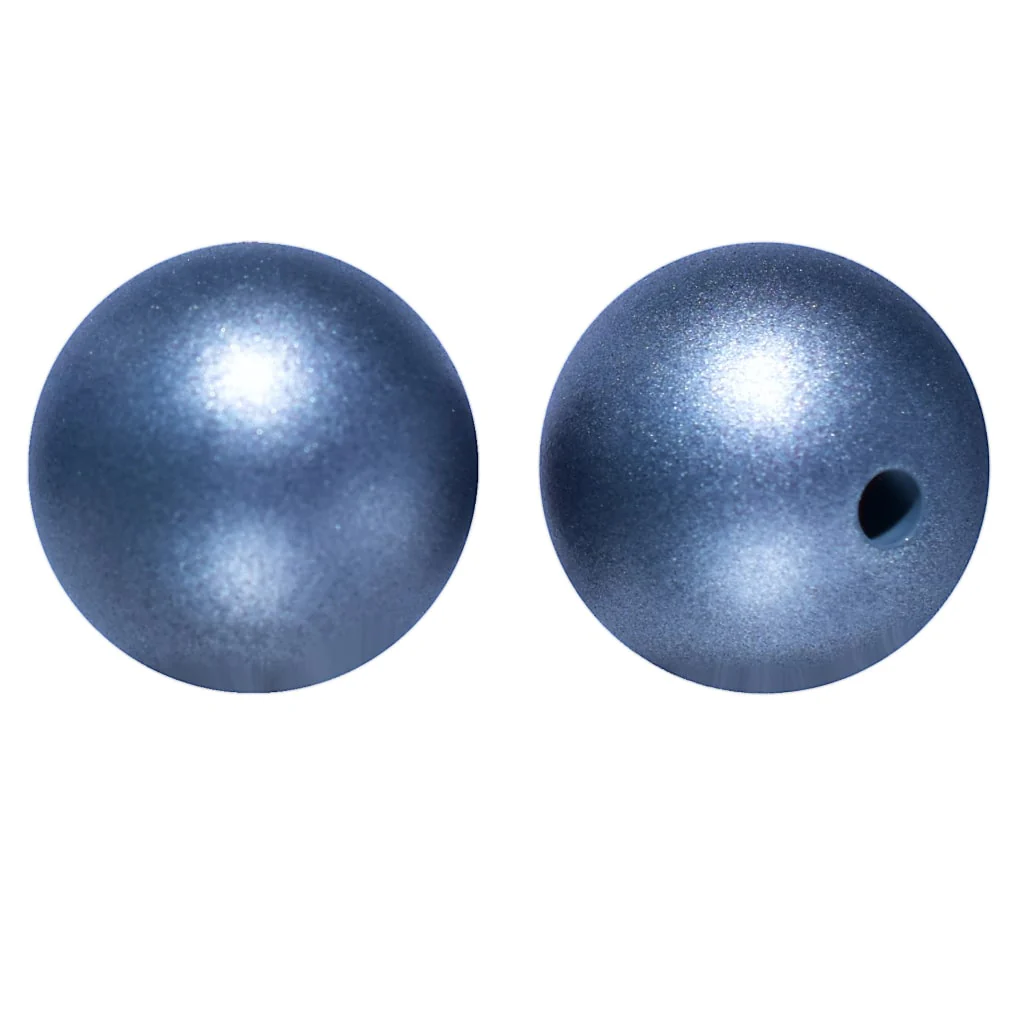 Metallic Finish Solid Color Opal Silicone Beads 15mm - Image 9