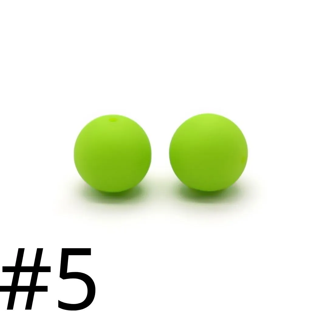 Silicone Beads, Solid Colors, 15 mm - Image 69