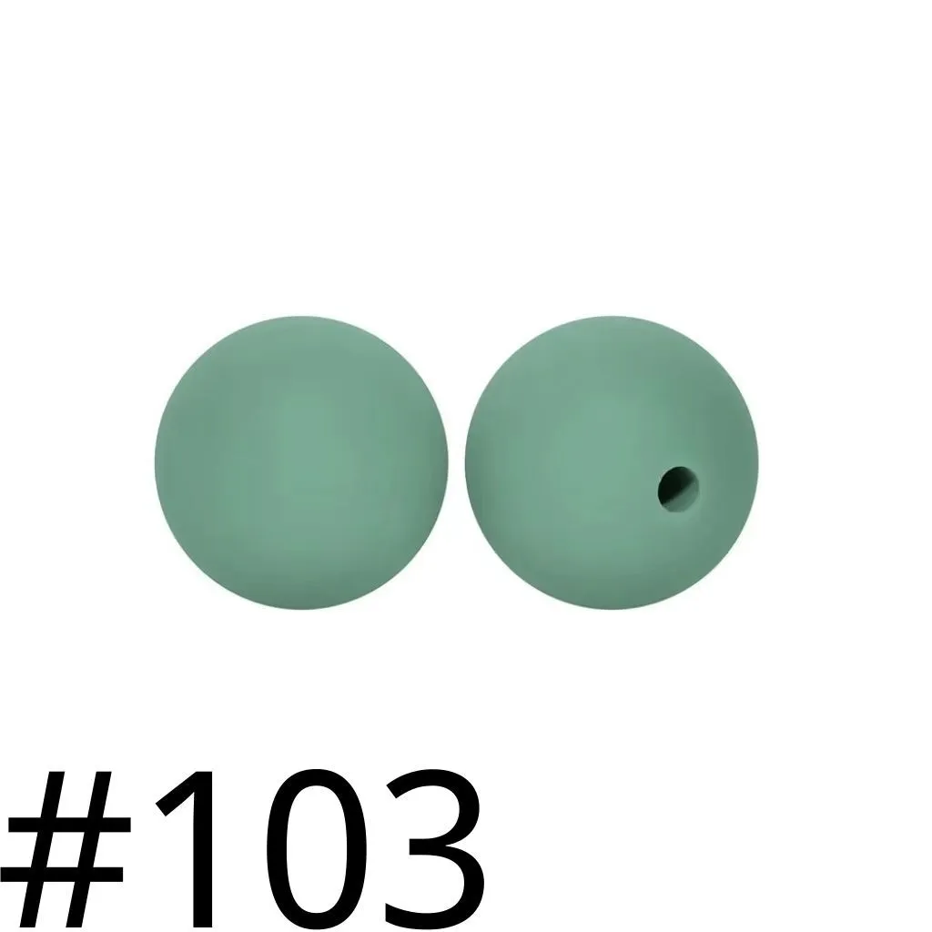 Silicone Beads, Solid Colors, 15 mm - Image 79