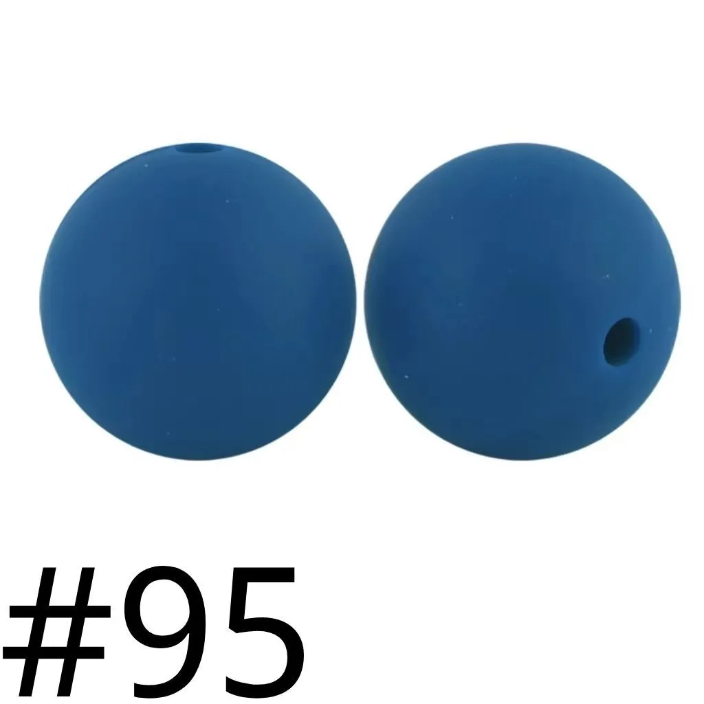 Silicone Beads, Solid Colors, 15 mm - Image 80