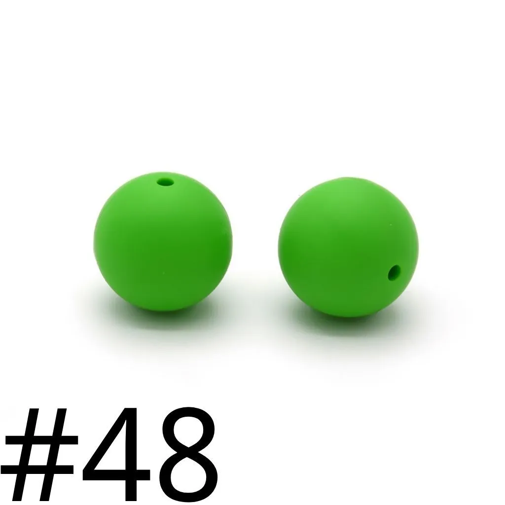 Silicone Beads, Solid Colors, 15 mm - Image 64
