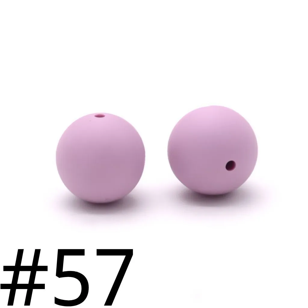 Silicone Beads, Solid Colors, 15 mm - Image 72